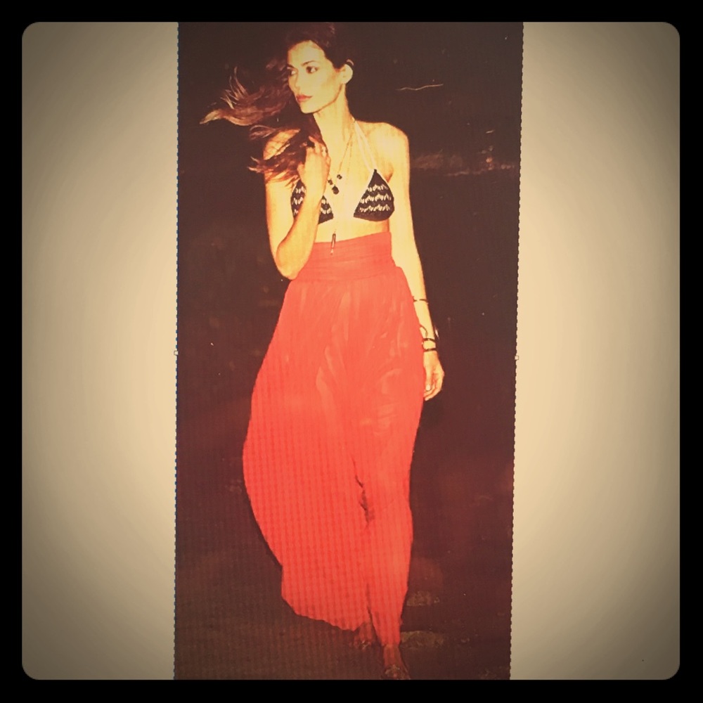 Rachel Zoe Delfina silk wide leg high waist pants